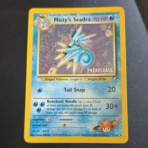 Misty's Seadra Pokémon Card – Blue and Yellow